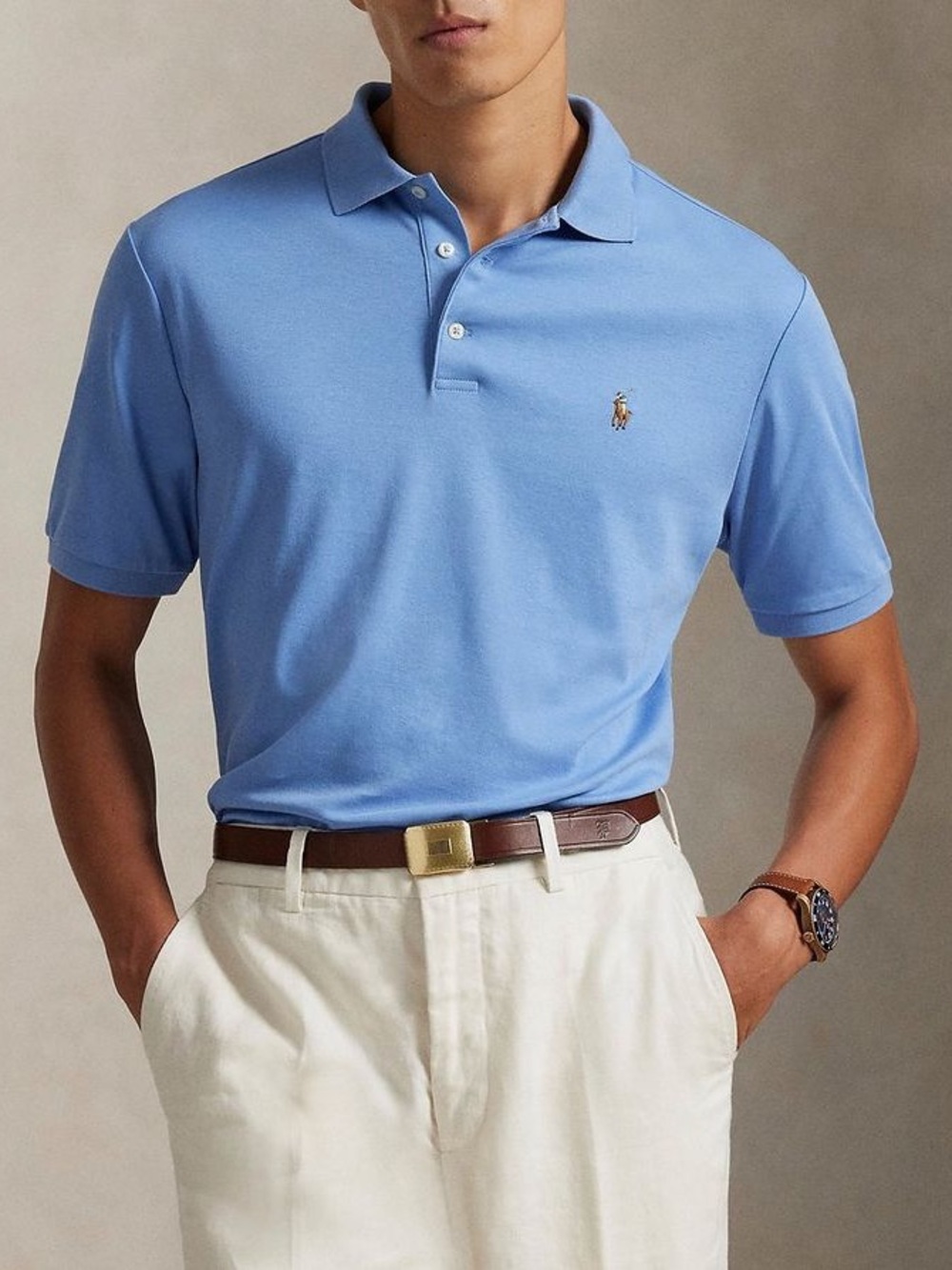Polo Ralph Lauren Short Sleeve Soft Cotton Polo | Light Blue